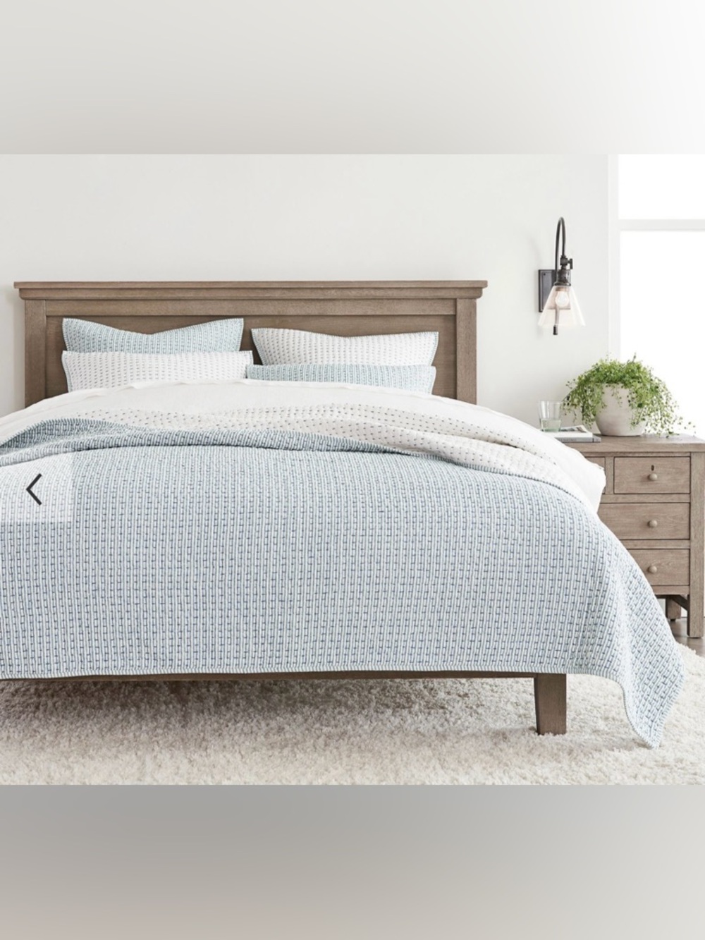 Pottery barn pickstitch Wheaton cotton reversible sham standard pillow tan white